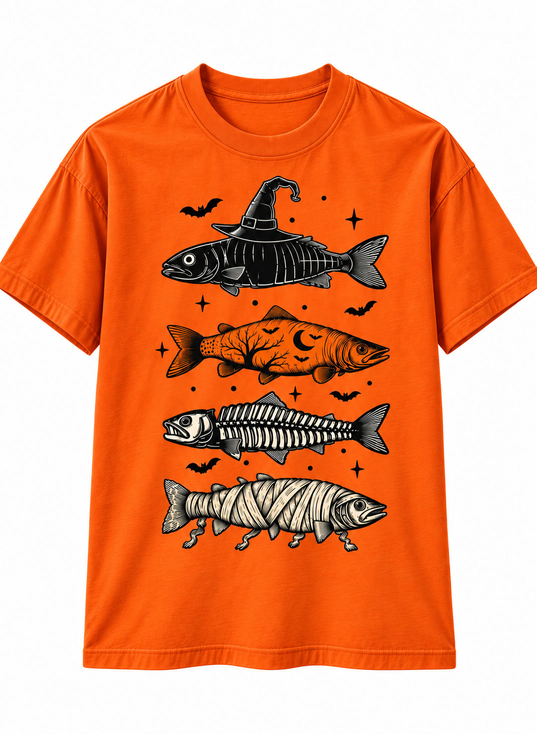 Halloween Trout Fishing T-Shirt – Spooky Fish Angler Tee
