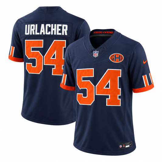 Men's Brian Urlacher #54 Navy Chicago Bears 2026 Rivalries Collection Stitched Limited Football Jersey