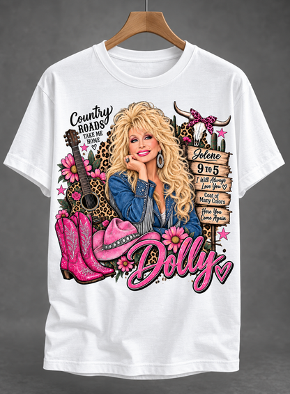 Dolly Parton Tribute Tee – A Timeless Country Music Legend Memorial Shirt💗🦋🎸