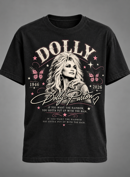 Dolly Parton Rainbow Tribute T-Shirt – If You Want the Rainbow Vintage Country Music Memorial Tee