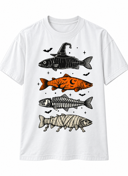 Halloween Trout Fishing T-Shirt – Spooky Fish Angler Tee