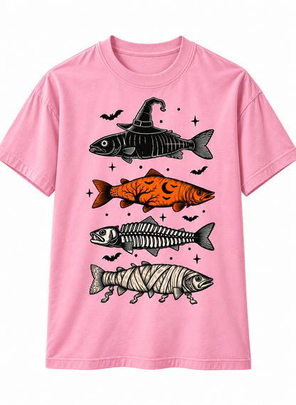 Halloween Trout Fishing T-Shirt – Spooky Fish Angler Tee