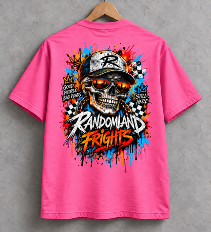 Bad Roads Skull Racing Graphic Tee – Bold Streetwear T-Shirt