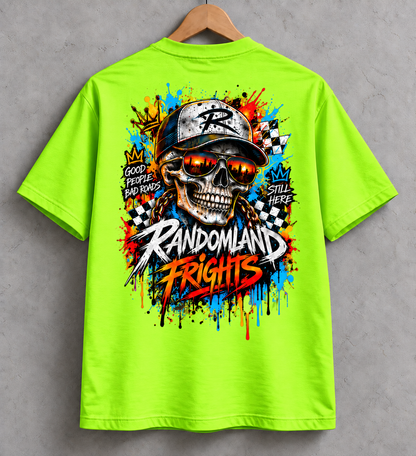 Bad Roads Skull Racing Graphic Tee – Bold Streetwear T-Shirt
