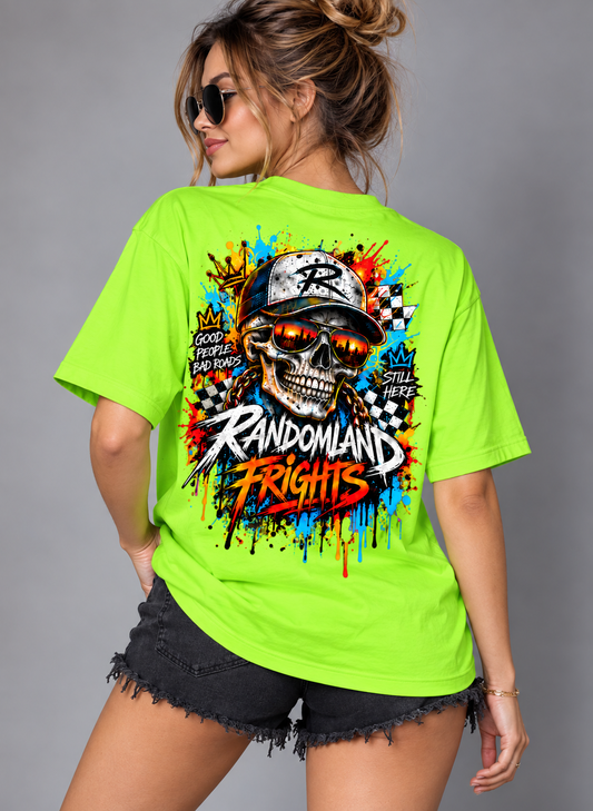 Bad Roads Skull Racing Graphic Tee – Bold Streetwear T-Shirt