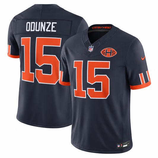 Men's Rome Odunze #15 Navy Chicago Bears 2026 Rivalries Collection Stitched Limited Football Jersey
