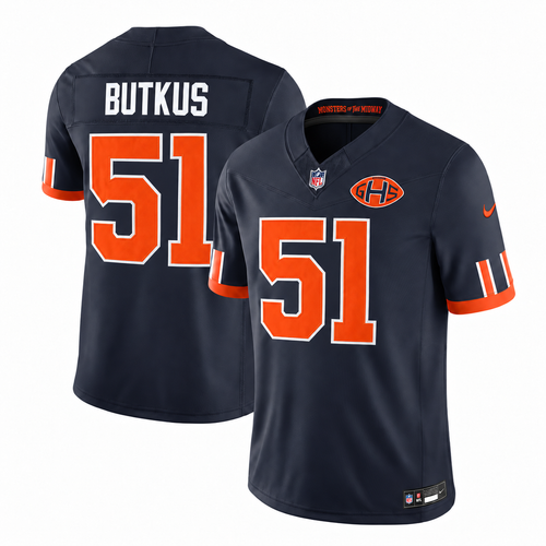 Men's Dick Butkus #51 Navy Chicago Bears 2026 Rivalries Collection Stitched Limited Football Jersey