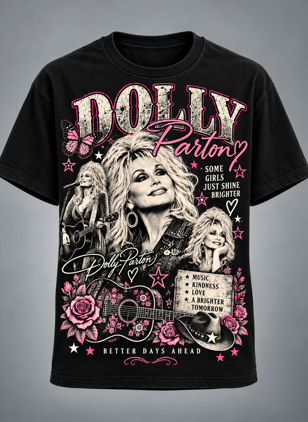 Dolly Parton Better Days Ahead T-Shirt – Some Girls Just Shine Brighter Country Music Tribute Tee