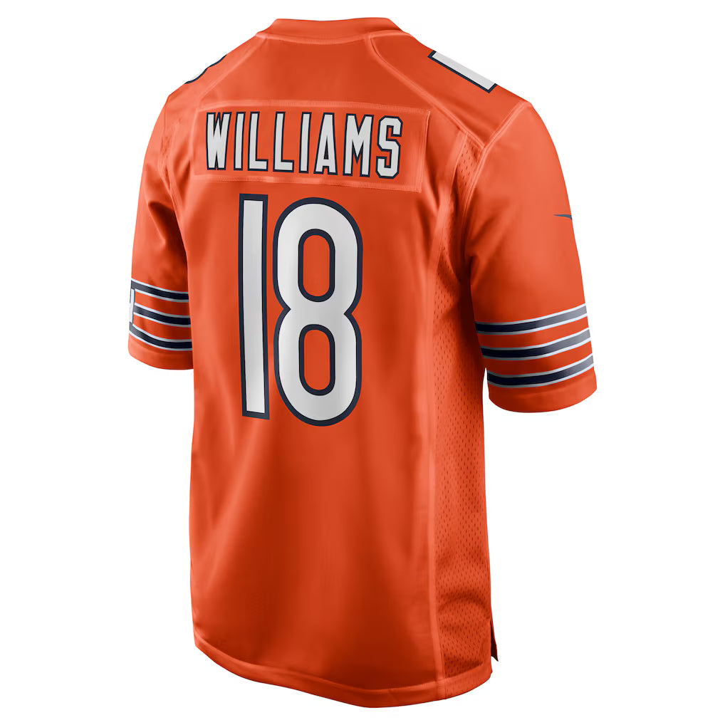 Men's Caleb Williams Orange Chicago Bears Alternate Player Game Jersey