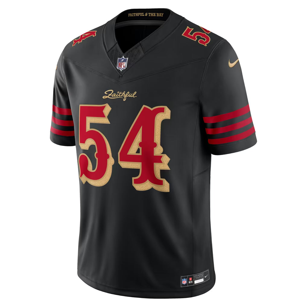 Men's Fred Warner San Francisco 49ers Rivalries Collection Stitched Limited Jersey - Black