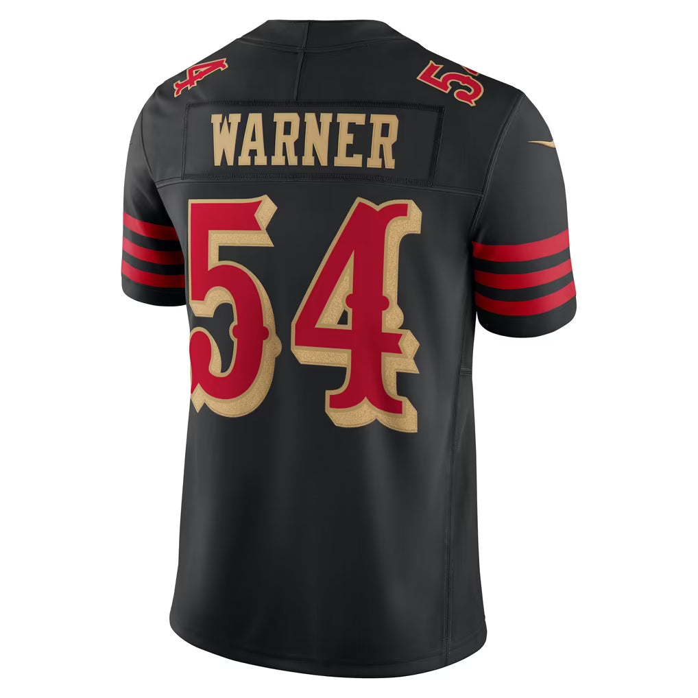 Men's Fred Warner San Francisco 49ers Rivalries Collection Stitched Limited Jersey - Black