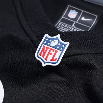 Men's Pittsburgh Steelers Patrick Queen Nike Black Game Player Jersey
